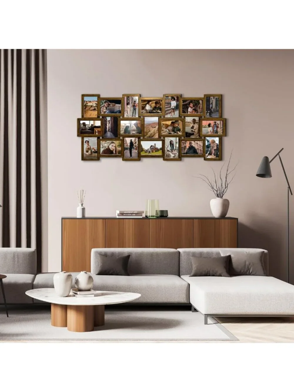 21-Opening Gold Collage Picture Frame Set for Wall Decor - Family Reunion